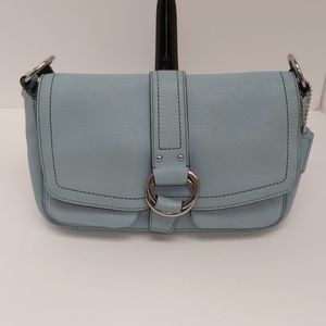 Light blue leather Coach purse